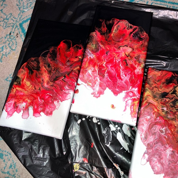 4 pc stretched canvas painting - Picture 5 of 5